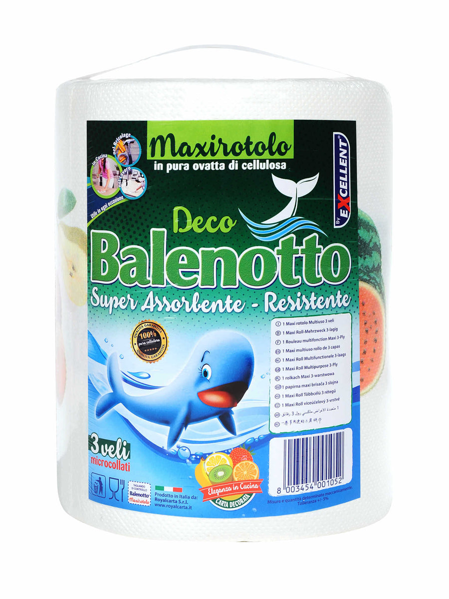 Asciugatutto Balenotto Deco - pacco da 6 rotoli – Royalcarta